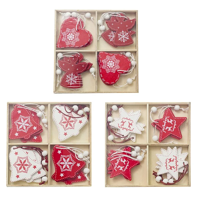 12pcs Wooden Snowflake Star with Small Bell Christmas Tree Decoration Merry Christmas Decorations for Home Hanging free shipping
12pcs Wooden Snowflake Star with Small Bell Christmas Tree Decoration Merry Christmas Decorations for Home Hanging free shipping