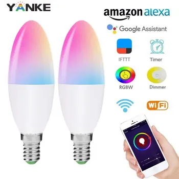 6W Led Lights Decoration E14/E27 Smart WiFi Candle Bulb RGB Bulb Support Alexa/Google Home/IFTTT Smart Speaker Voice Control
6W Led Lights Decoration E14/E27 Smart WiFi Candle Bulb RGB Bulb Support Alexa/Google Home/IFTTT Smart Speaker Voice Control