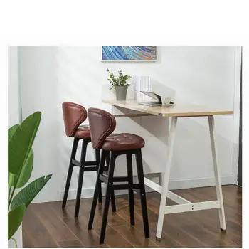 9 Solid Wooden Bar Chair Modern Simple Bar Chair Backrest High-legged Stool Bar Stool Front Desk Cash High-legged Chair Househol
9 Solid Wooden Bar Chair Modern Simple Bar Chair Backrest High-legged Stool Bar Stool Front Desk Cash High-legged Chair Househol