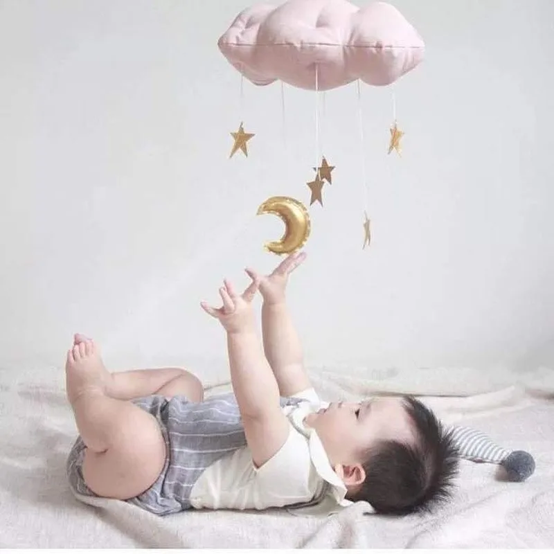 Декор детской комнаты OLOEY Скандинавская Радуга облако с каплей дождя настенное