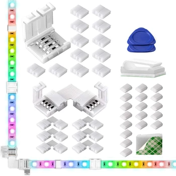LED Light Strip Connectors 4 Pin RGB LED Lights Connectors,Gapless Connectors,L Shape Connectors for SMD 5050 LED Strip 
LED Light Strip Connectors 4 Pin RGB LED Lights Connectors,Gapless Connectors,L Shape Connectors for SMD 5050 LED Strip
