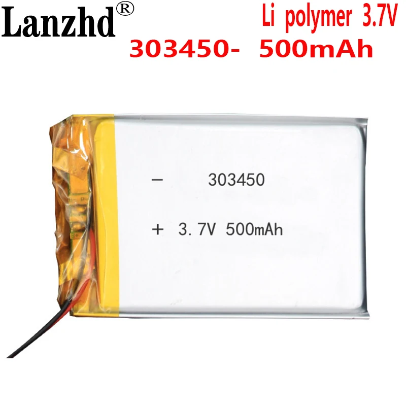 8pcs 3.7V 500mAh 303450 Lithium Battery 3.7 Volt Li-polymer Lipo Bateria For Remote Control Headphone Mini Camera LED Light
8pcs 3.7V 500mAh 303450 Lithium Battery 3.7 Volt Li-polymer Lipo Bateria For Remote Control Headphone Mini Camera LED Light