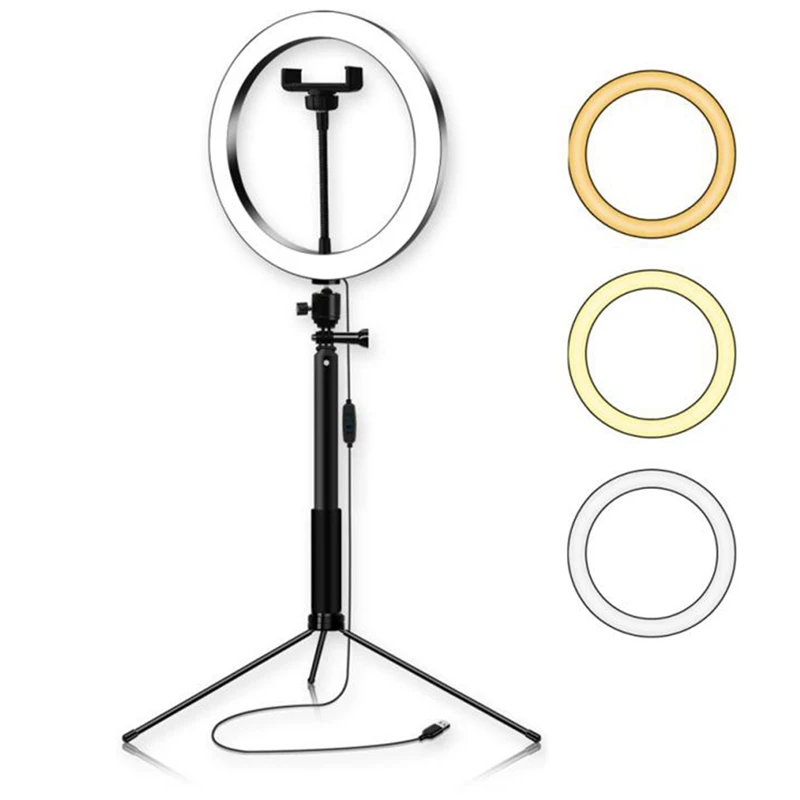 26Cm Photography Led Selfie Lighting Light with Selfie Stand Tripod & Usb Plug Dimmable for Makeup Video Live Studio
26Cm Photography Led Selfie Lighting Light with Selfie Stand Tripod & Usb Plug Dimmable for Makeup Video Live Studio