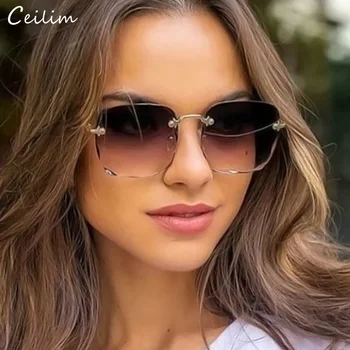 2020 New Gradient Sunglasses Women Luxury Brand Rimless Square Sun Glasses Lady Retro Oversized Clear Frameless Shades UV400
2020 New Gradient Sunglasses Women Luxury Brand Rimless Square Sun Glasses Lady Retro Oversized Clear Frameless Shades UV400