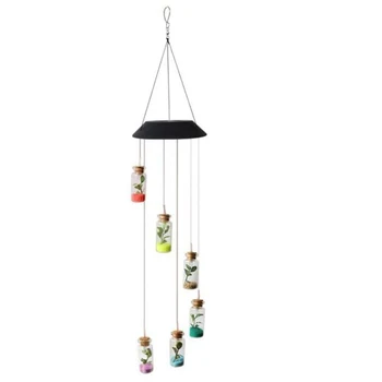 

New Solar Wind Chimes Outdoor Waterproof Garden Windchime Light Color Changing Hanging Light Wind Chime for Outdoor Decor