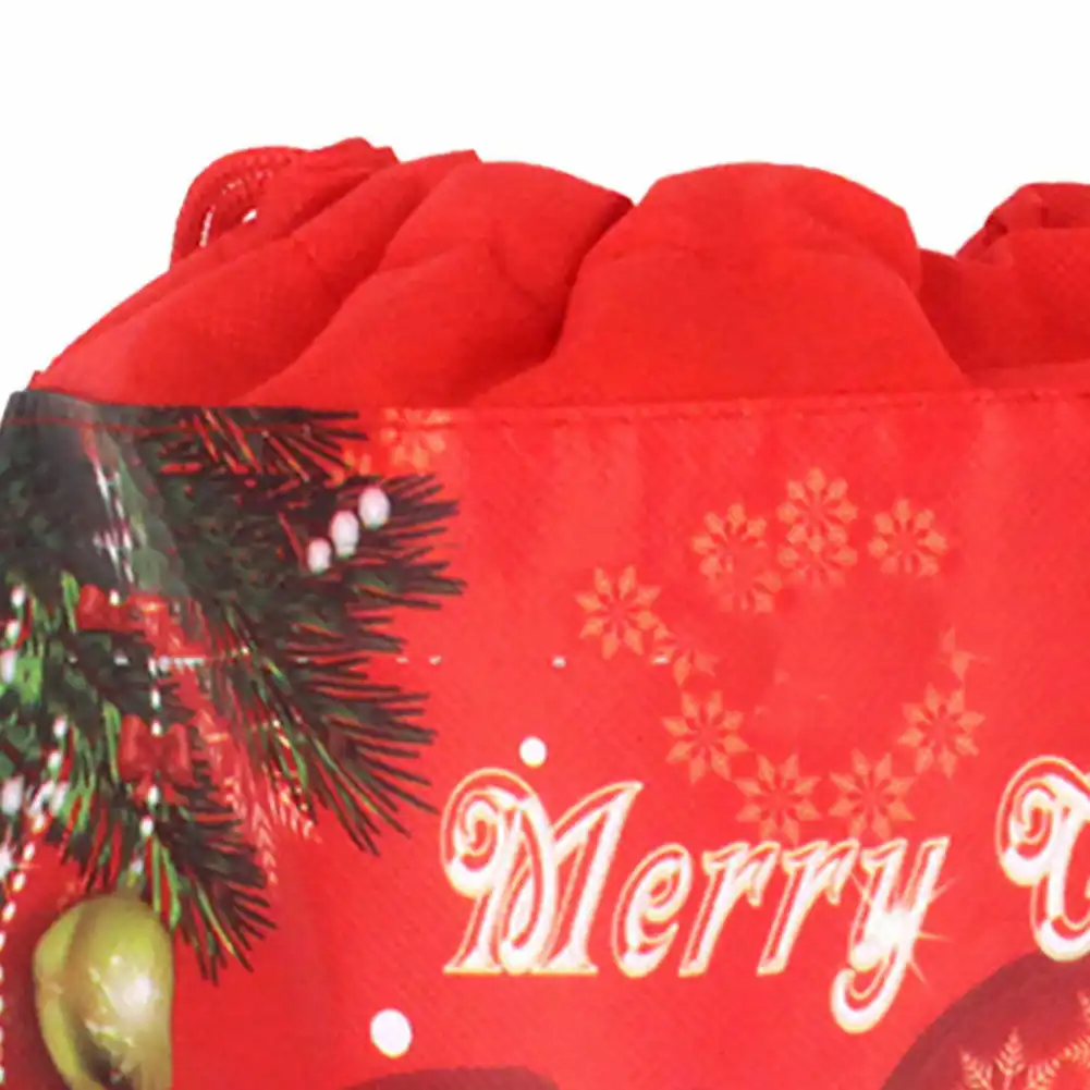 1pcs fashion santa claus non-woven drawstring bag christmas