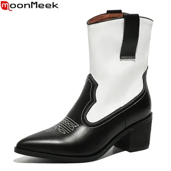 MoonMeek 2020 New arrival winter boots fashion high heels pointed toe ladies shoes genuine leather ankle boots women
MoonMeek 2020 New arrival winter boots fashion high heels pointed toe ladies shoes genuine leather ankle boots women