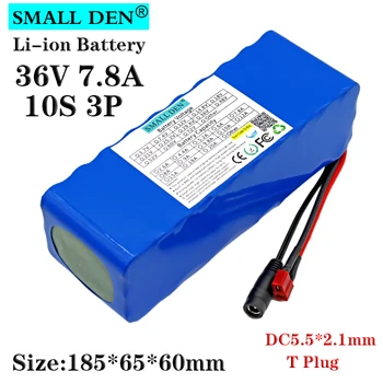 36V 7.8ah 18650 10S3P lithium ion battery pack with BMS DC+T plug 500w 7800mAh 42V electric bicycle motorcycle scooter battery 
36V 7.8ah 18650 10S3P lithium ion battery pack with BMS DC+T plug 500w 7800mAh 42V electric bicycle motorcycle scooter battery