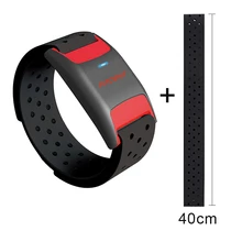 

FITCENT Bluetooth ANT+ Rechargeable Heart Rate Monitor Armband + HR Sensor Arm Band Replacement Strap for Garmin Wahoo Zwift