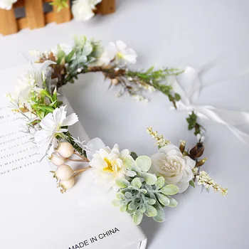 Flower Wreath Korean Green Imitation Flower Hair decoration Bohemian For Women Wedding Bridal Hairband Girls Hair Accessories
Flower Wreath Korean Green Imitation Flower Hair decoration Bohemian For Women Wedding Bridal Hairband Girls Hair Accessories