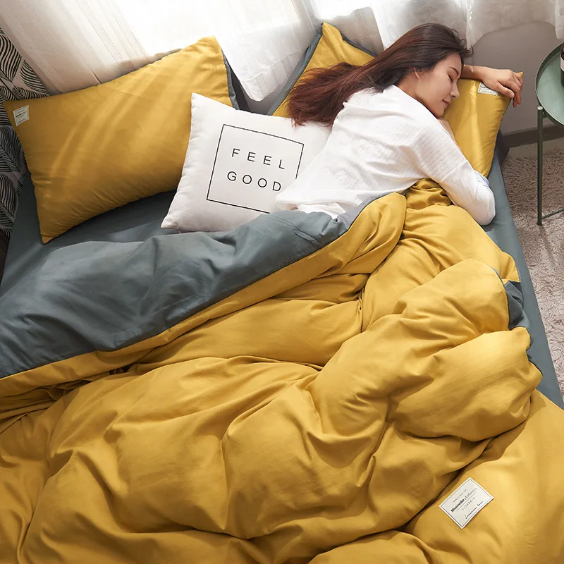 Home textile sanding solid color double spell bedding set polyester reactive printing dyed solid Full/Twin/Queen bedding set
Home textile sanding solid color double spell bedding set polyester reactive printing dyed solid Full/Twin/Queen bedding set