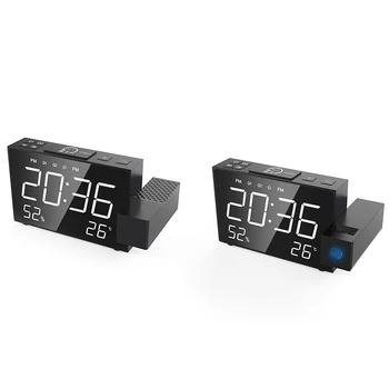 Digital Radio Projection Alarm Clock Power Back USB Charger Mirror Wake Up Desk Table Led Alarm Clock LED Display Timed
Digital Radio Projection Alarm Clock Power Back USB Charger Mirror Wake Up Desk Table Led Alarm Clock LED Display Timed