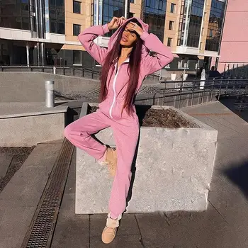 Women Sweatshirt Overalls Hooded Jumpsuits Autumn Winter Zipper Solid Rompers Casual Loose Playsuit
Women Sweatshirt Overalls Hooded Jumpsuits Autumn Winter Zipper Solid Rompers Casual Loose Playsuit