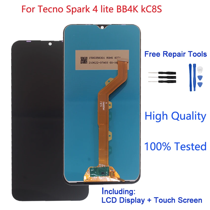 Оригинальный сенсорный экран для Tecno Spark 4 Lite ЖК-дисплей дигитайзер в сборе ЖК s BB4k