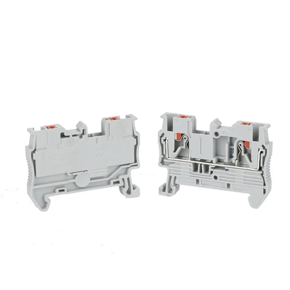 Din Rail Terminal Block PT-2.5 Push In Spring Screwless Electrical Terminal Strip Block Connector PT2.5 Wire Conductor 1 Piece
Din Rail Terminal Block PT-2.5 Push In Spring Screwless Electrical Terminal Strip Block Connector PT2.5 Wire Conductor 1 Piece