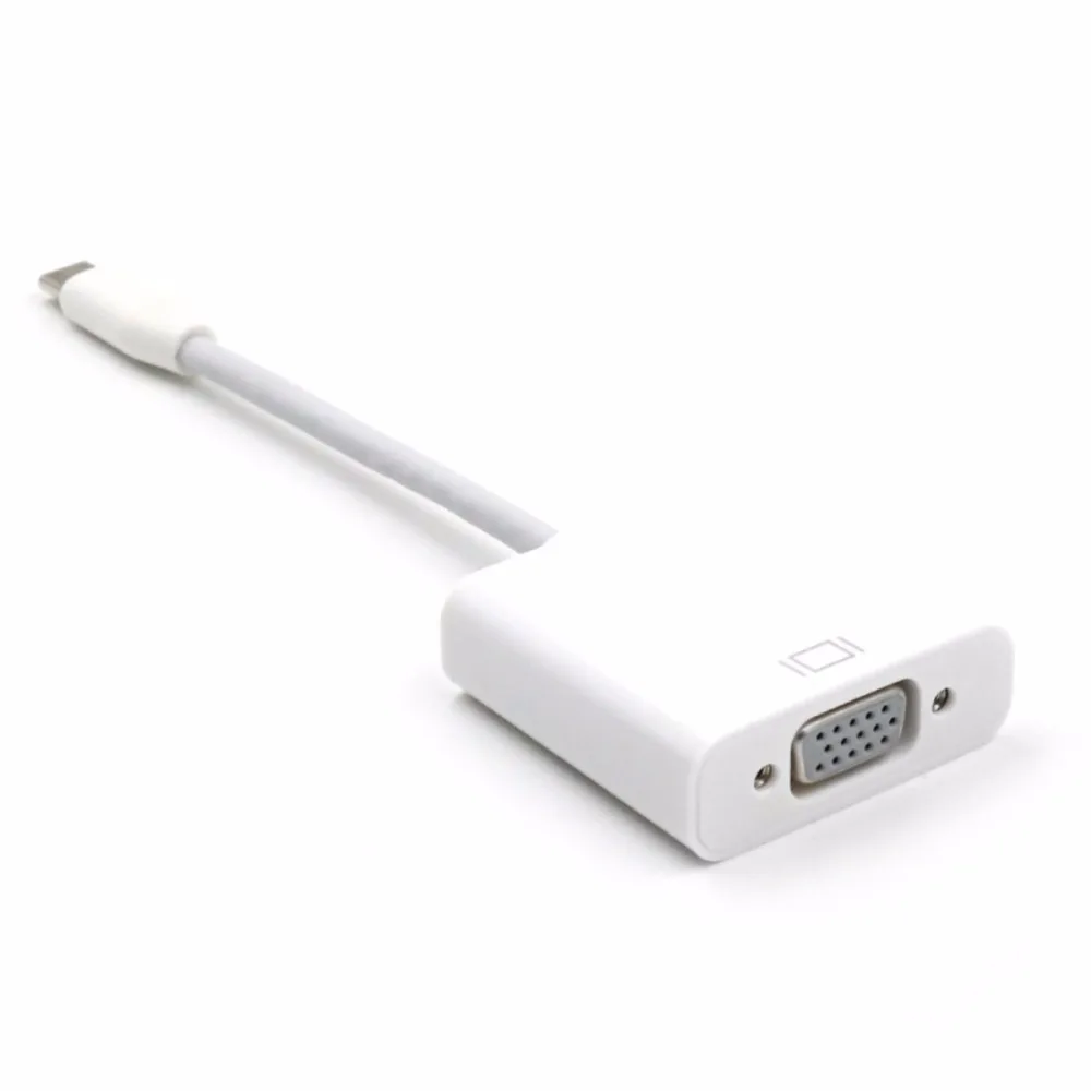 New Type C to Female VGA Adapter Cable USB-C to VGA Adapter White USB 3.1 Converter for Macbook12 Inch for Monitor Projector TV
New Type C to Female VGA Adapter Cable USB-C to VGA Adapter White USB 3.1 Converter for Macbook12 Inch for Monitor Projector TV