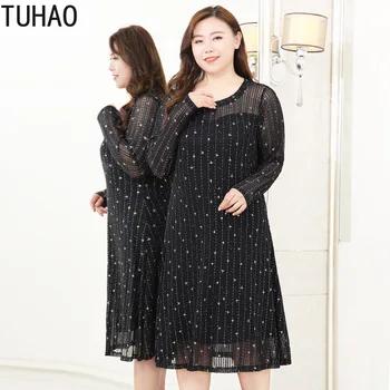 TUHAO 2020 Plus Size 10XL 8XL 7XL 6XL Office Lady Dresses Star Print Women's Spring Dress High Waist Elegant Mother Dresses WM04
TUHAO 2020 Plus Size 10XL 8XL 7XL 6XL Office Lady Dresses Star Print Women's Spring Dress High Waist Elegant Mother Dresses WM04