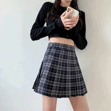 Plaid Pleated Women Mini Skirts Summer Harajuku Female Empire Casual Japanese Kawaii Cute Skirts Uniform Sailor Skirt Student
Plaid Pleated Women Mini Skirts Summer Harajuku Female Empire Casual Japanese Kawaii Cute Skirts Uniform Sailor Skirt Student