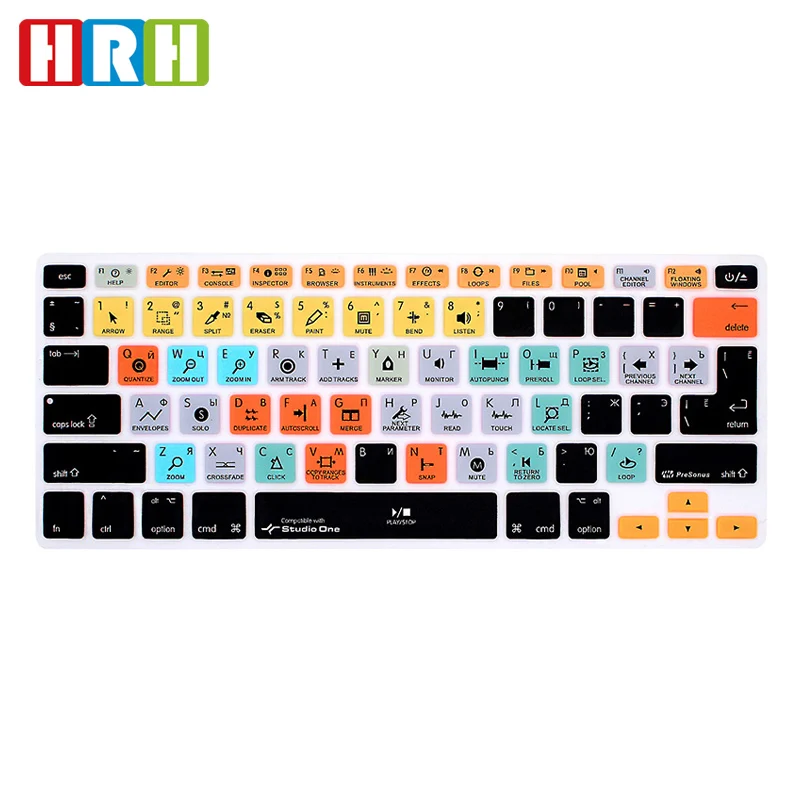 HRH Studio One Russian Functional Silicone Keyboard Cover Skin for MacBook Air Pro Retina 13"15" EU/US Keyboard Protective Film
HRH Studio One Russian Functional Silicone Keyboard Cover Skin for MacBook Air Pro Retina 13"15" EU/US Keyboard Protective Film