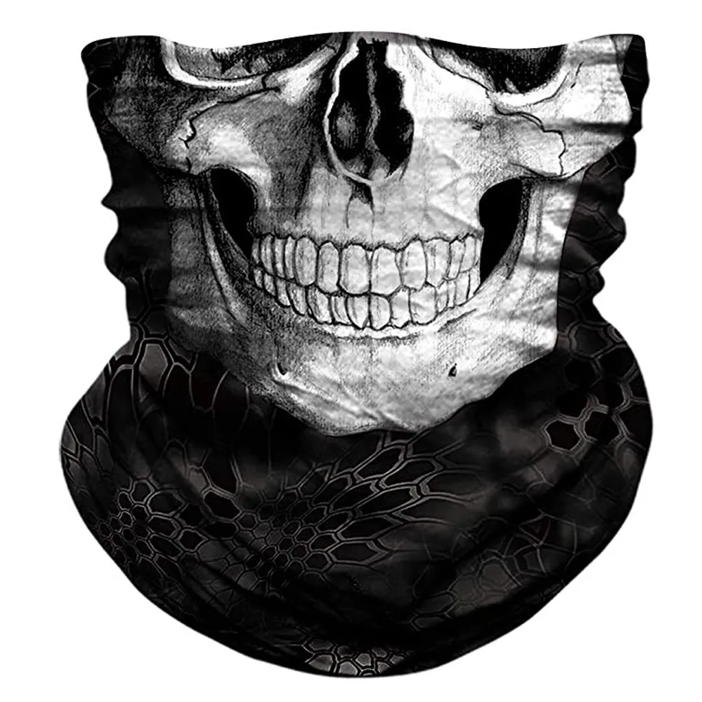 

Men Scarf Halloween Ride bandana Women Headscarf Ski Skull Half Face Mask Ghost Scarf Neck Hiking Scarves Cuello Balaclava Masks