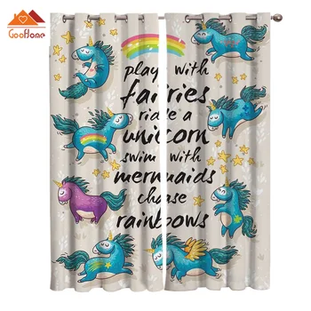 Cartoon Unicorn Window Curtains Living Room Outdoor Fabric Drapes Curtain Home Decor
Cartoon Unicorn Window Curtains Living Room Outdoor Fabric Drapes Curtain Home Decor