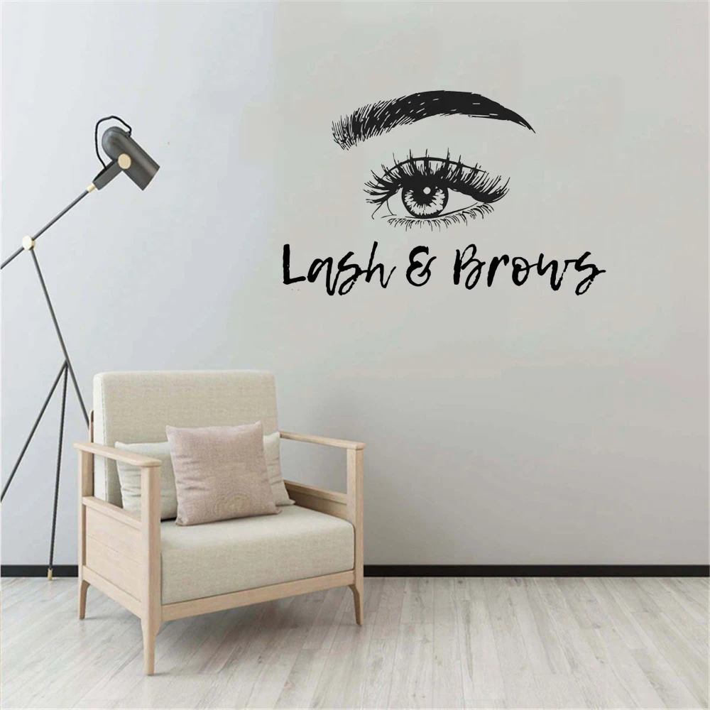 Eyelash Extensions Wall Sticker Lash And Brows Wall Decals For Beauty Salon Decor Eyebrows Wall Vinyl Art Mural DW10698
Eyelash Extensions Wall Sticker Lash And Brows Wall Decals For Beauty Salon Decor Eyebrows Wall Vinyl Art Mural DW10698