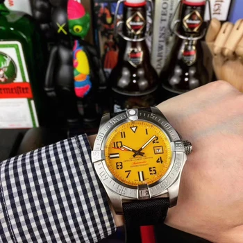 Luxury Brand New Silver Black Green Canvas Leather Automatic Mechanical Men Stainless Steel Watch Sapphire Chronometer Yellow
Luxury Brand New Silver Black Green Canvas Leather Automatic Mechanical Men Stainless Steel Watch Sapphire Chronometer Yellow