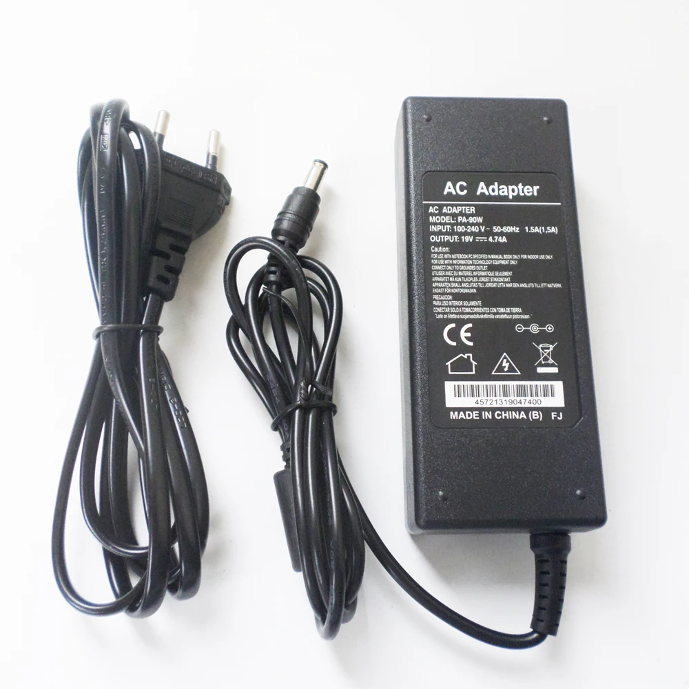 

90W AC Adapter Battery Charger Power Supply Cord For Lenovo IdeaPad U330 U350 U410 U450 U455 U460 U460S U550 19V 4.74A 5.5*2.5mm