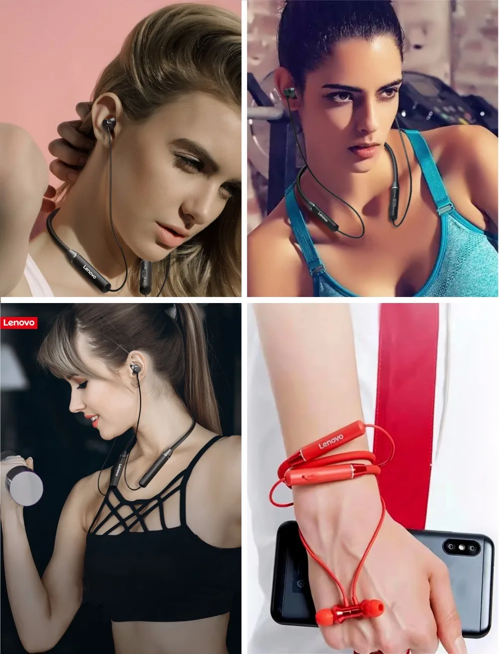 Lenovo HE05 Bluetooth 5.0 Neckband Earphone Wireless Stereo Sports Magnetic Headphones Sports Running IPX5 Waterproof Headset Lenovo HE05 Bluetooth 5.0 Neckband Earphone Wireless Stereo Sports Magnetic Headphones Sports Running IPX5 Waterproof Headset