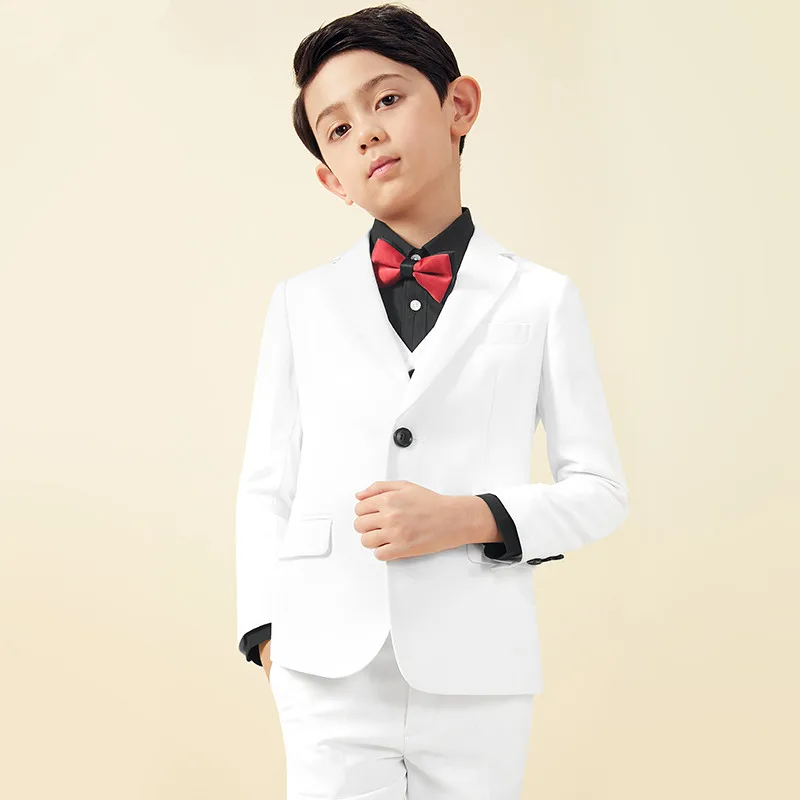 Flower Boys Formal Suit Kids Wedding Party Dress Blazer Vest Pants Bowtie 4pcs Child Tuxedo Prom Performance Costume
Flower Boys Formal Suit Kids Wedding Party Dress Blazer Vest Pants Bowtie 4pcs Child Tuxedo Prom Performance Costume