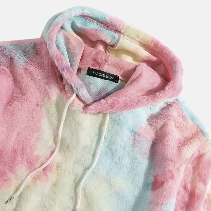 Unicorn Tie-Dye Warm Fleece Hooded Pullovers Unicorn Tie-Dye Warm Fleece Hooded Pullovers