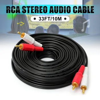 10M Male 2 RCA To RCA Gold Plated Home Theater Audio Video Dual Stereo Adapter Connector Cable For HDTV DVD VCR
10M Male 2 RCA To RCA Gold Plated Home Theater Audio Video Dual Stereo Adapter Connector Cable For HDTV DVD VCR