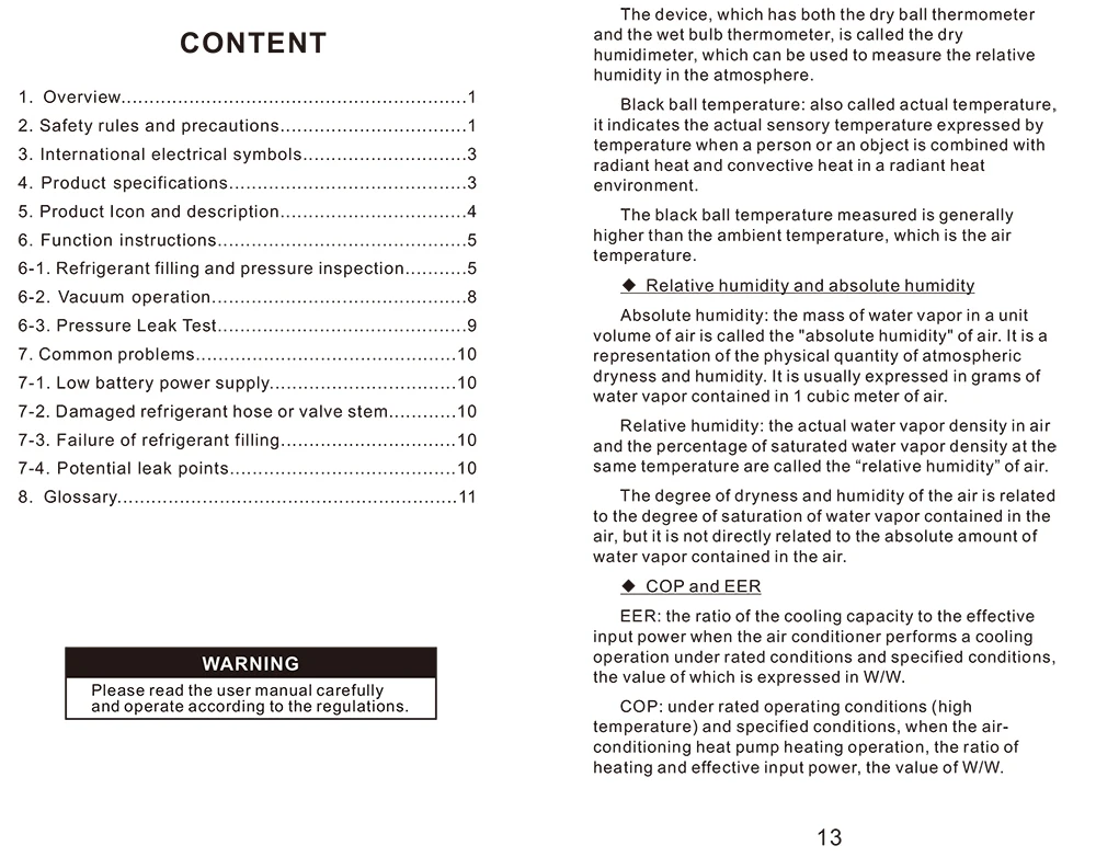 DUOYI Refrigeration Digital Manifold Pressure Gauge Set Vacuum Pressure Meter Testing HVAC Temperature Tester DY517 PK TESTO 550