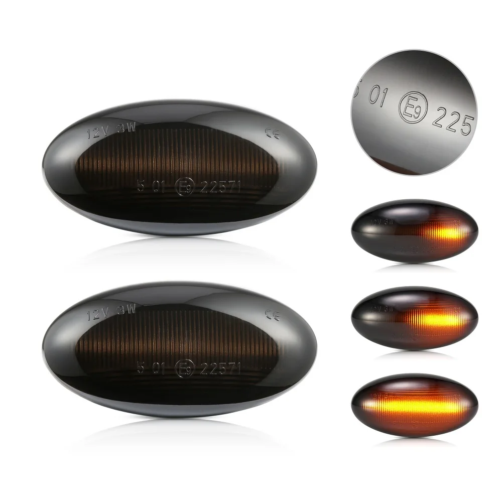 2pcs Led Dynamic Turn Signal Side Marker Light Sequential Blinker Light for Peugeot 307 206 207 407 107 607 for Citroen C1 C2 C3
2pcs Led Dynamic Turn Signal Side Marker Light Sequential Blinker Light for Peugeot 307 206 207 407 107 607 for Citroen C1 C2 C3