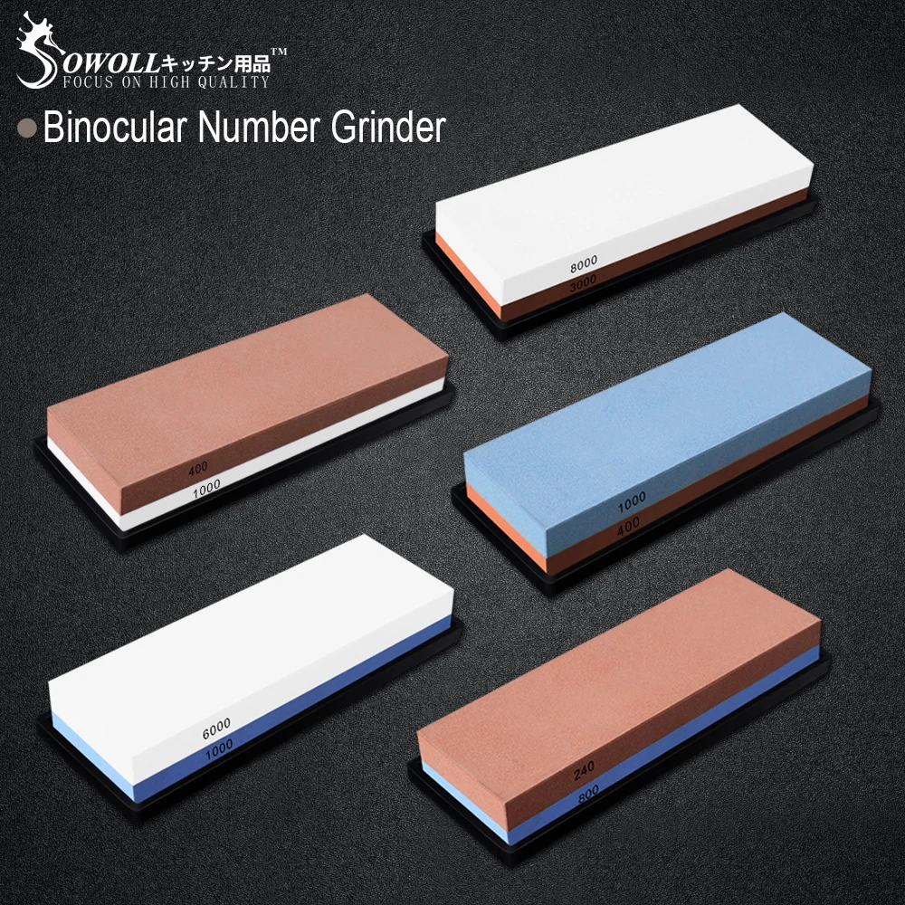 Sowoll 1pcs 240/800 grit Kitchen Knife Sharpener Double Side Sharpening Stone Corundum Whetstones Professional Oil Stone
Sowoll 1pcs 240/800 grit Kitchen Knife Sharpener Double Side Sharpening Stone Corundum Whetstones Professional Oil Stone