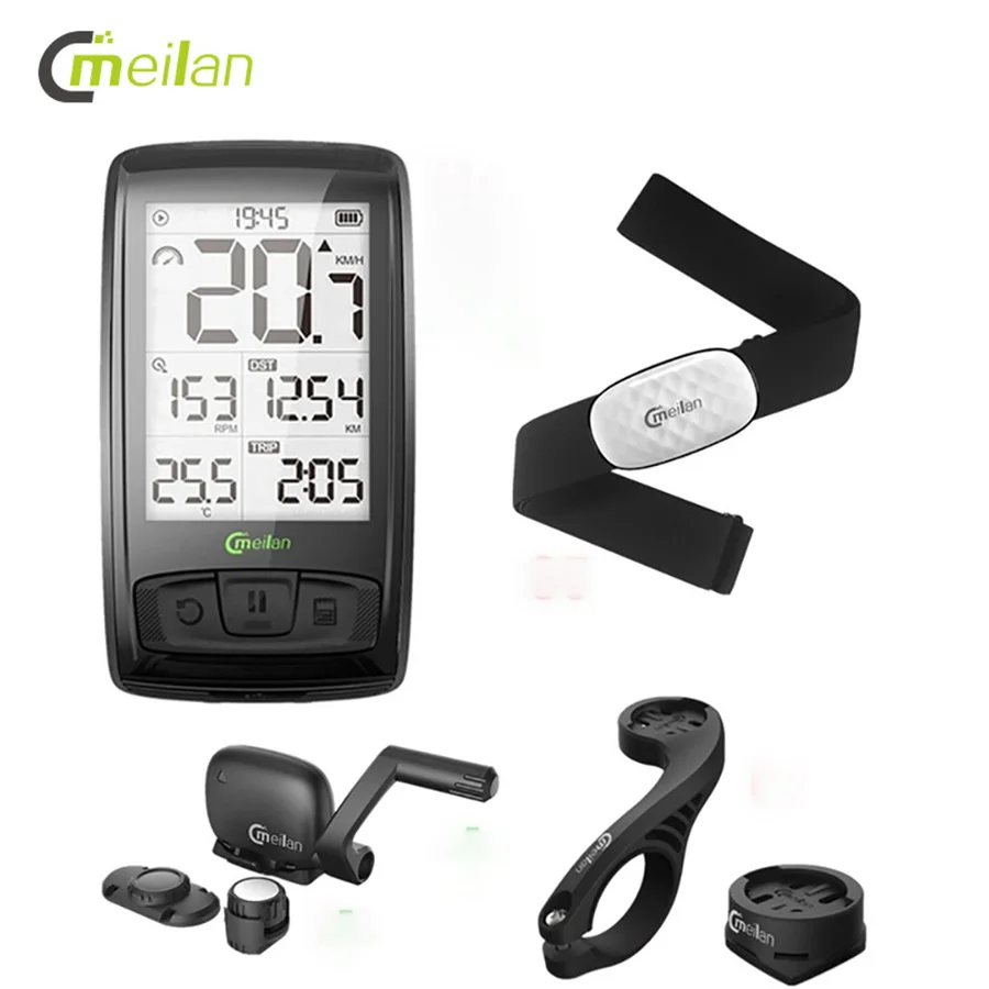 Meilan Bicycle computer Bluetooth 4.0 Wireless Bike Speedometer Tachometer Cadence Speed Sensor Weather can Receiving heart Rate
Meilan Bicycle computer Bluetooth 4.0 Wireless Bike Speedometer Tachometer Cadence Speed Sensor Weather can Receiving heart Rate