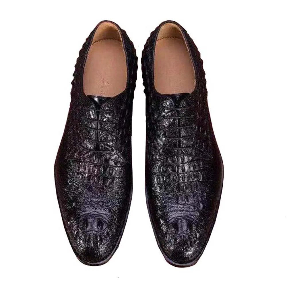 

hexiaofengdedian new men dress shoes male crocodile shoes men fromal shoes crocodile leather shoes