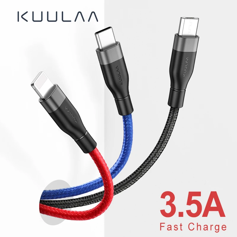 KUULAA 3 in 1 USB Cable For Mobile Phone Micro USB Type C Charger Cable For iPhone Fast Charging Cable Micro USB C Charger Cord
KUULAA 3 in 1 USB Cable For Mobile Phone Micro USB Type C Charger Cable For iPhone Fast Charging Cable Micro USB C Charger Cord
