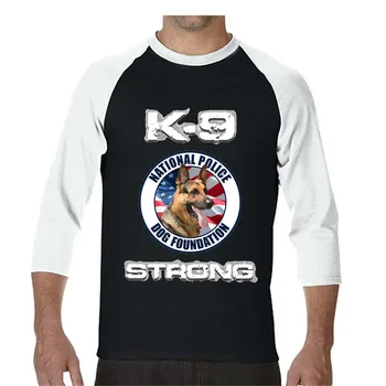 

Men's Football Shirt Off White Gym Couture Hip Hop Print Tee Shirt K-9 Strong Three Quarter Sleeve T-shirt Lil Peep