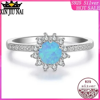 100% 925 sterling silver S925 with colored blue opal luxury crushed stone premium craft sun flower female ring
100% 925 sterling silver S925 with colored blue opal luxury crushed stone premium craft sun flower female ring