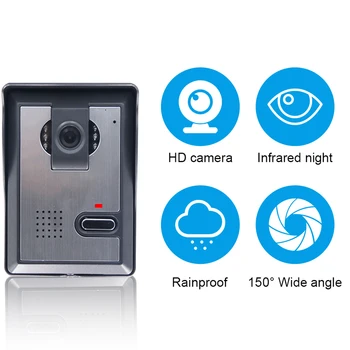 Wired Video Intercom System 7 Inch Wired Doorbell Monitor IR-CUT Visual Two-way Intercom Audio Remote Unlock Video Door Phone
Wired Video Intercom System 7 Inch Wired Doorbell Monitor IR-CUT Visual Two-way Intercom Audio Remote Unlock Video Door Phone