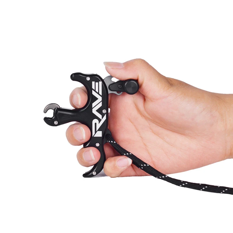 Archery Compound Bow Three Fingers Relaese Bring your own wrist strap Trigger anti-skid Outdoor Hunting Accessory | Спорт и