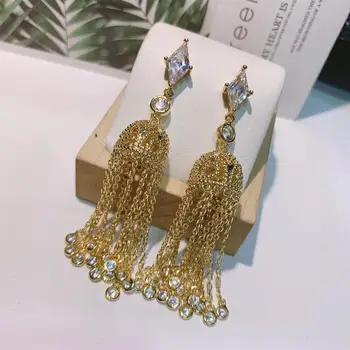 lantern zircon tassel earrings super flash micro crystal earrings luxury
lantern zircon tassel earrings super flash micro crystal earrings luxury