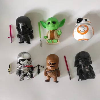 6pcs/lot BB8 Robot kid yoda Darth Vader Chewbaccas Millennium Falcon wars collectable PVC Figure model Toy Gift For adult
6pcs/lot BB8 Robot kid yoda Darth Vader Chewbaccas Millennium Falcon wars collectable PVC Figure model Toy Gift For adult