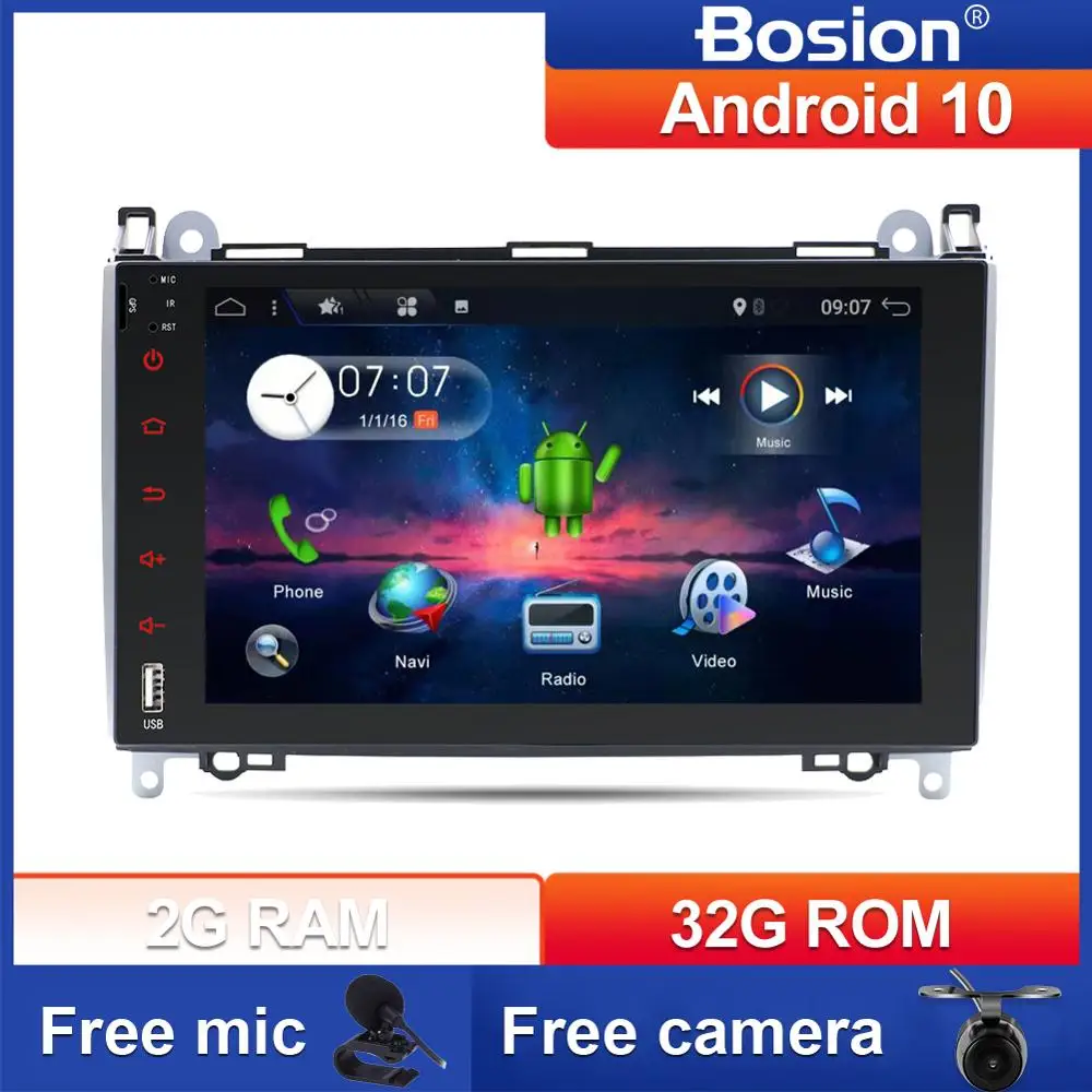 Bosion 2 din android 10 0 Автомобильный GPS навигатор для Mercedes Benz B200 A B Class W169 W245 Viano Vito W639 Sprinter