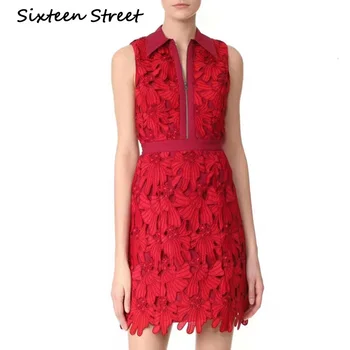 New Spring Red Lace sleeveless Dress Female zipper hollow out high waist luxury Dress Woman autumn red bodycon
New Spring Red Lace sleeveless Dress Female zipper hollow out high waist luxury Dress Woman autumn red bodycon