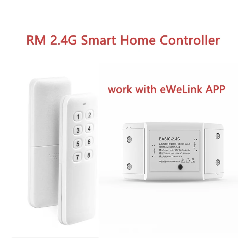 BASIC-2.4G RM 2.4G Smart On/off Remote Control Switch Bluetooth Protocol Working With EWeLink APP Smart Home Automation Switch
BASIC-2.4G RM 2.4G Smart On/off Remote Control Switch Bluetooth Protocol Working With EWeLink APP Smart Home Automation Switch