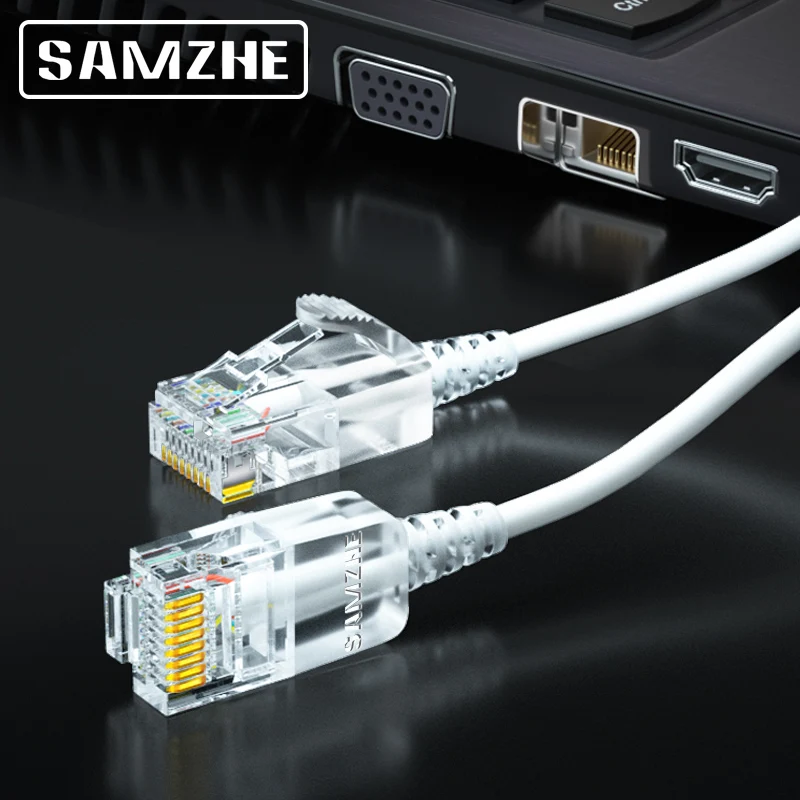 SAMZHE Cat6A Ethernet кабель Ultrafine Cat 6 UTP патч тонкий RJ45 Компьютер XBox сетевые кабели LAN| |