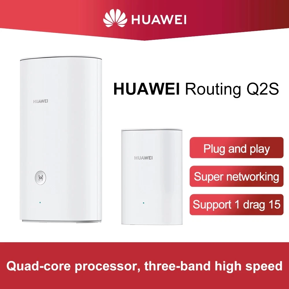 Huawei Q2S Router Gigabit Ethernet Port Dual-Band WiFi one-click Mesh networking
Huawei Q2S Router Gigabit Ethernet Port Dual-Band WiFi one-click Mesh networking