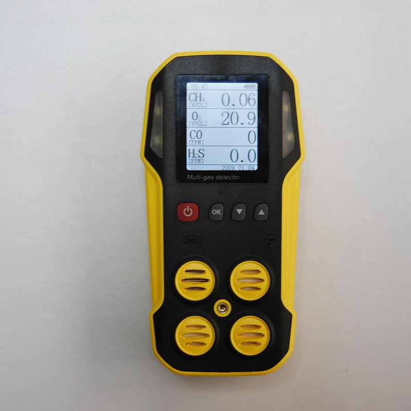 Portable 4 gas monitor for CO O2 CH4 H2S, Portable multi gas detector with sound and light alarm
Portable 4 gas monitor for CO O2 CH4 H2S, Portable multi gas detector with sound and light alarm